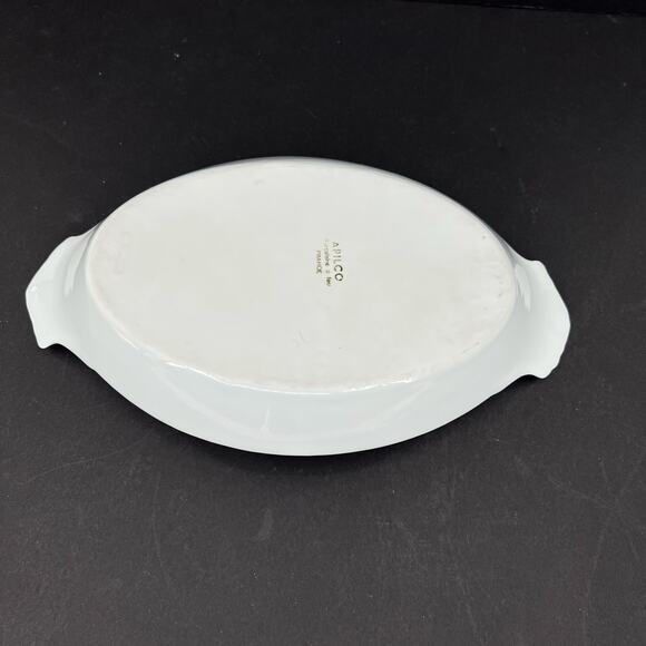 Apilco France white porcelaine gratin baking dish - Picture 2 of 3